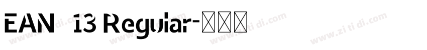 EAN   13 Regular字体转换